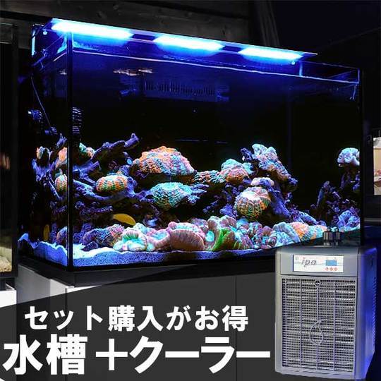 【全国配送対応】オーバーフロー水槽 90(横)×55(奥)×55(高)cm + クーラーセット アクアギフトオリジナル ネプチューンキューブ
